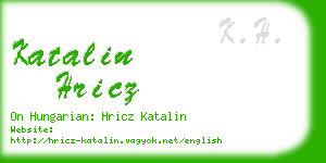 katalin hricz business card